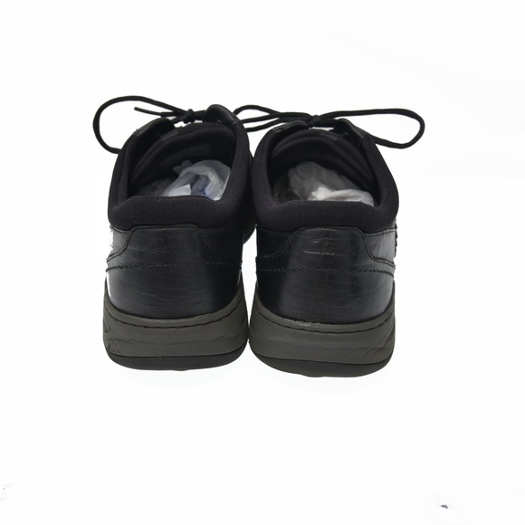 *CLARKS Sz 12M Black Leather Oxford Comfort Moc main image 2
